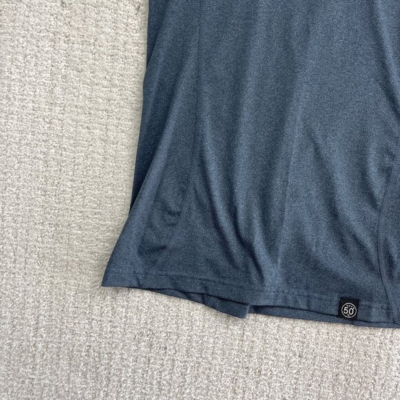 Rip Curl Dawn Patrol Rash Guard Men Sz M Blue Short Sleeve Surf Shirt UPF 50+ - Picture 6 of 12